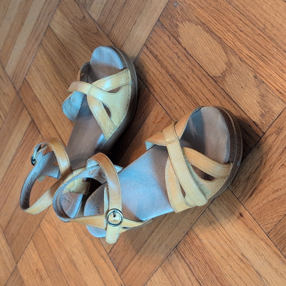 Yellow Dansko Season sandles